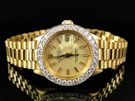 rolex president diamonds price|pre owned rolex president watches.